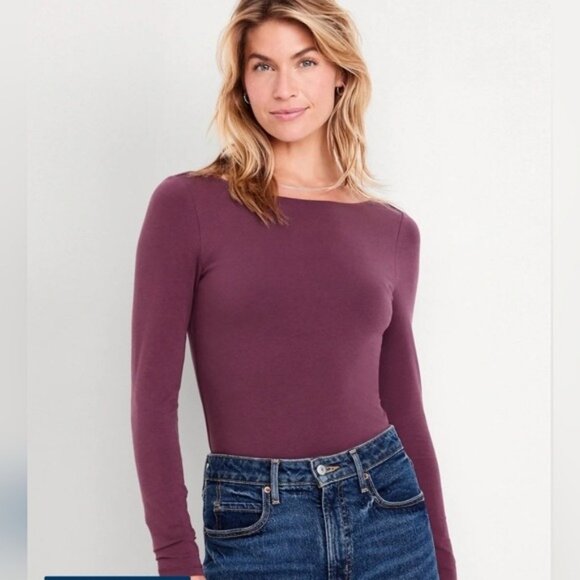 Old Navy Double-Layer Scoop-Back Bodysuit Size medium - Picture 1 of 13